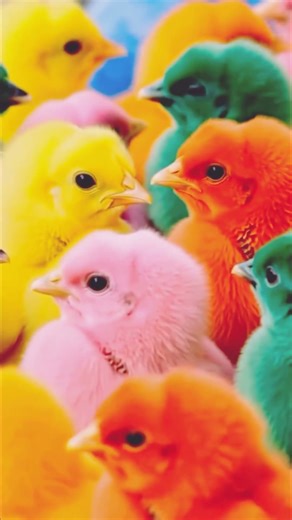 Wow! Colourful chick Melt your Heart 🐥 Cutest baby chicks Ever #birds #adorablechicks #chicks #pets
