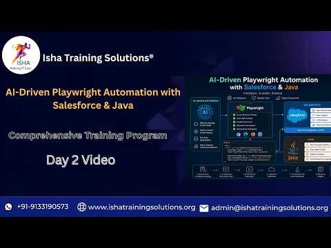 Playwright Automation with Salesforce Day 2 video on 10th June 2026.