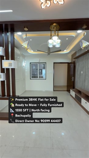 🔥 100 Meters lo Bachupally Signal 🚦 Prime Location 3BHK | 1550 Sft Spacious Flat