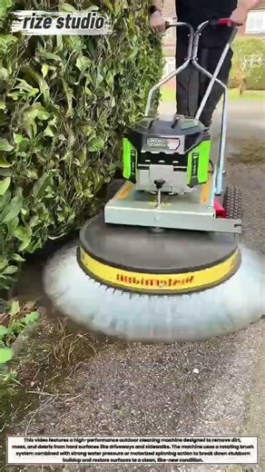 Powerful Outdoor Cleaning Machine: Satisfying Driveway Transformation 🚿