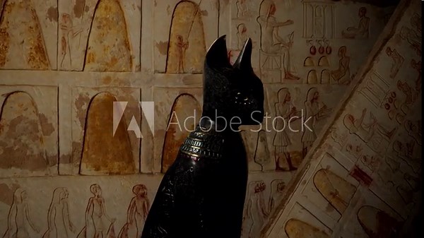 Ancient Egypt Cat Statue II.Animation. 1920×1080.11 Second Long.
