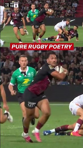 Kalvin GOURGUES PERFECT KICK-THROUGH to Ange CAPUOZZO TRY | Top 14 Rugby Toulouse