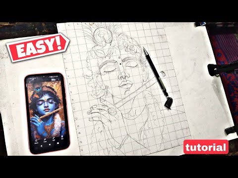 How to Draw Krishna Ji Step by Step | Easy Outline Krishna Drawing Tutorial