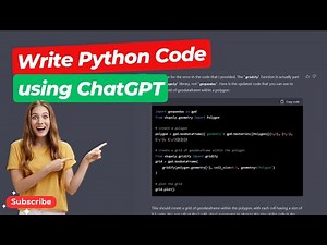 How to Write Python Code using ChatGPT