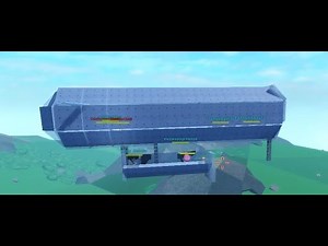 A flying armored blimp in Armored Patrol| Roblox