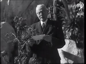 Charles Pathe Speech (1946) Happy Birthday, French pioneer of film and record industries!!! #OnThisDay 1863 Charles Pathé, French pioneer of film and record industries (Pathé Brothers, 1896), born in Paris, France (d. 1957) Various shots, some close up shots, of Charles Pathe in a garden, somewhere in South of France, speaking at 50th anniversary of cinema - natural sound, speech in French. He is reading a speech. Date found in the old record 07/01/1946 Thanls to the British Pathé channel! #Path