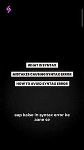 What is syntax in coding? WHAT IS SYNTAX, MISTAKES CAUSING SYNTAX ERROR, HOW #coding #syntaxerror