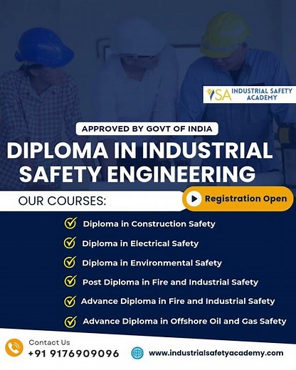 Diploma In Industrial Safety Engineering Course in India & Tamil Nadu - Industrial Safety Academy