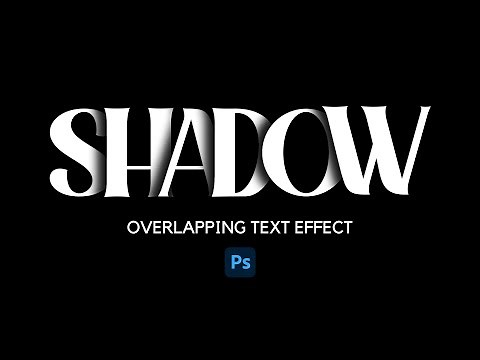 How to Make a Shadow Overlapping Text Effect - Quick Photoshop Tutorial