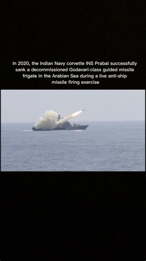 INS Prabal Sinks Decommissioned Frigate in Live Missile Exercise #indianarmy #youtubeshorts #army