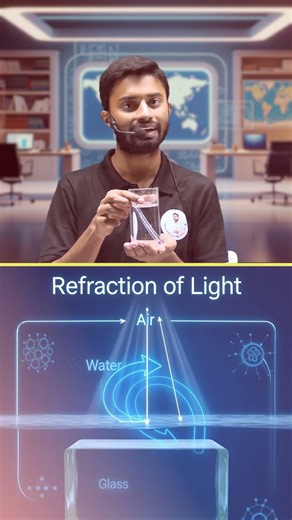 UP Board Science: The real reason why the pencil appears crooked in a glass of water 🧪
