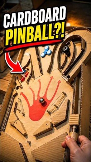 Old Man Builds a Cardboard Pinball Machine