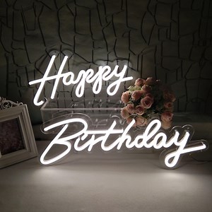 [Hot Item] Happy Birthday Neon Sign Customized Neon Signs with LED Free Design Custom