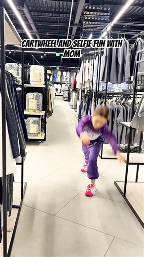 Cartwheel and Selfie with Mom Playful Moments