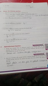 Write the names of main folders in Windows 10.What is the role... | Filo