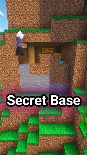 Building a Secret Base with ZERO Pistons 🤫 #minecraft #secretbase