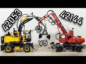 LEGO Material Handler vs LEGO Volvo EW160E | LEGO 42144 vs 42053 | LEGO 42053 vs 42144