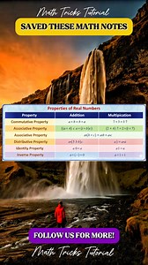 10K views · 53 reactions | Properties of Real Numbers Math Notes | Math Tricks Tutorial | Facebook