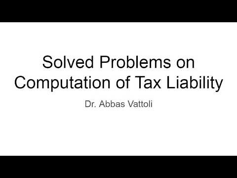 Solved problems on computation of income tax liability