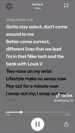 Lithe Fall Back Lyrics and Song Meaning