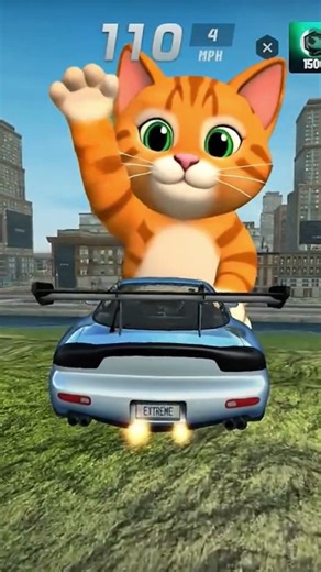 Jumping Car vs Big Cat //Extreme Car Driving Simulator