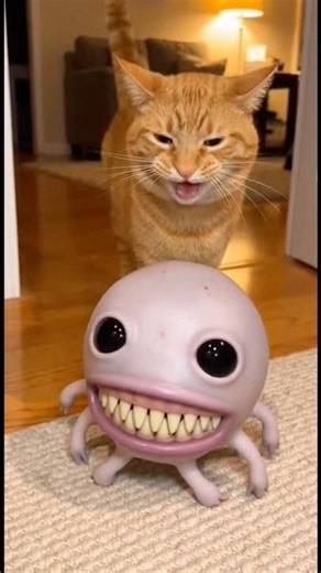 It kept yabbling louder after every single slap 💀 #cat #shorts