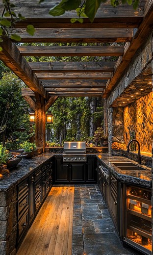 66K views · 4.7K reactions | Outdoor kitchen ideas 朗 | Log Homes | Facebook