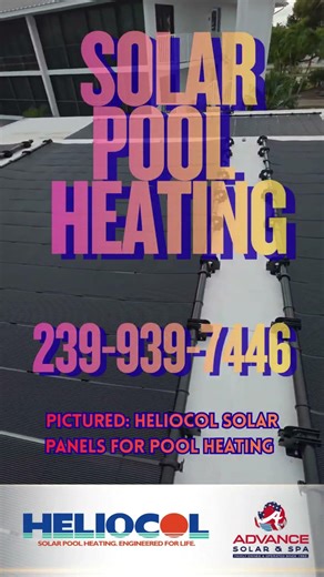 Is your pool cold? Do you live in SWFL? #poolheating #solarpoolheating #heliocol #solar #poolsolar