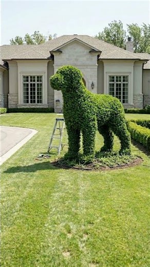 From Empty Lawn to Giant Dog Topiary 🐘🌿 Luxury Mansion Transformation