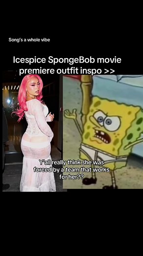 Ice Spice's Unique Outfit at SpongeBob Movie Premiere