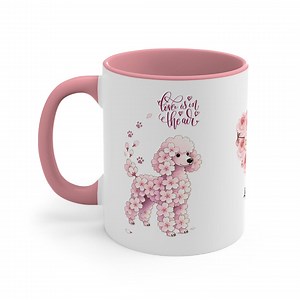 Cherry Blossom Pink Poodle Mug - Etsy Canada