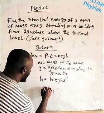HOW TO SOLVE POTENTIAL ENERGY CALCULATION...IN PHYSICS