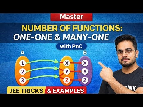 Number of Functions in 5 Minutes ⚡ | Total, One-One & Many-One | JEE Maths | PnC 🔥
