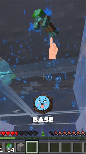 HOW TO USE CURRENT TO DEFEND YOUR UNDERWATER #BASE 😎💧 #tips #tricks #hacks #minecraft