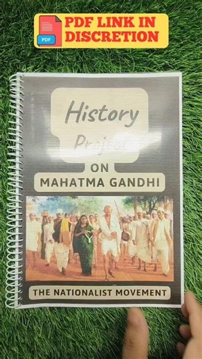 History Project On Mahatma Gandhi and The Nationalist Movement Class 12th #diy #project #class12