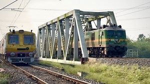 Dangerous Green Hulk Wag9 Lead Lumding Express Roars Over Kamar Dingi Rail Bridge #indianrailways #VandeBharatExpress #railway | Surajit Railfan