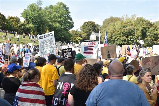 Protesters march for Ypsilanti's first No Kings demonstration