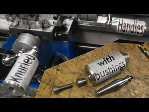 Knurled Handles: Knurling, taper cutting, and bushings on the mini lathe