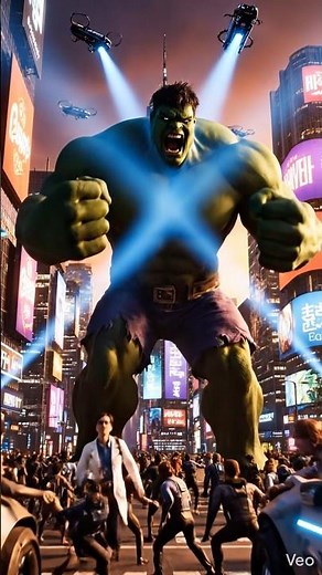 Hulk Saved the City from a Giant Robot 💥 #Shorts