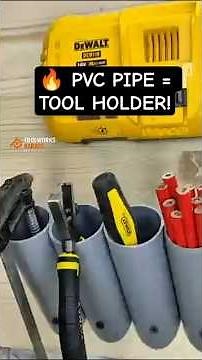Genius PVC Pipe Hack to Organize Pliers and Hand Tools Easily #woodworking #diy