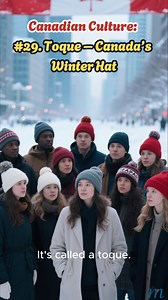 Canadian Culture: #29. Toque – Canada’s Winter Hat 🧢 Did you know Canadians have a special name for a winter hat with a pom-pom? It’s called a toque (pronounced ‘toohk’)! This knitted hat is an essential piece of Canadian winter gear. The word comes from the French ‘tuque’ and has been used in Canada since the 19th century. True or False: In Canada, a winter knit hat is commonly called a ‘toque.’ 🧢 Comment T or F—and tag a friend who rocks the best winter toque! 🇨🇦🍁 #CanadianToque #WinterCu