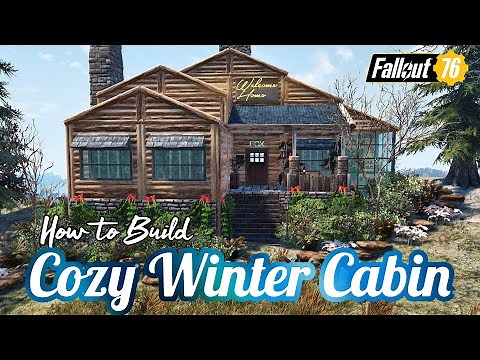 Cozy Winter Cabin | Camp Build & How to Build Tutorial | Fallout 76