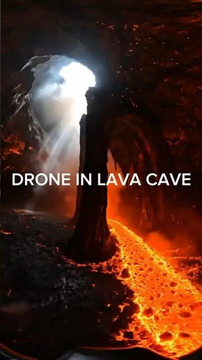 Exploring a Volcanic Cave with a Drone | Cinematic 4K #cinematicdronefootage