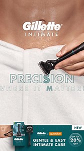🌟 Gillette Intimate - Gentle & Easy Intimate Care 🌟 ✅2X lubrication for a Smooth & Gentle Shave ✅FlexDisc adapts to curves of intimate areas ✅S-pass Technology ✅With Shower Hook for easy storage Get Yours at Guardian Now! | Gillette Singapore