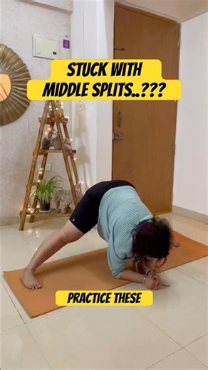 Middle Split practice #yogaskills #yogaroutine #middlesplits #yogalife #mobility #yogapostures #yoga