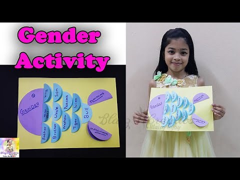 English Grammar-Gender Activity| Simple paper craft for Kids |Kids Activity with Fish for 1-4 class
