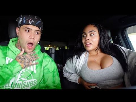 Picking My Boyfriend Up With A Super Push Up Bra On To See His Reaction!