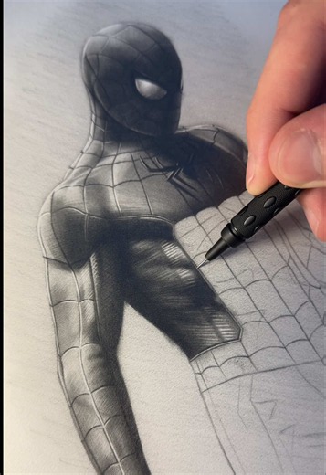 Spider-Man Charcoal Drawing Tutorial: Step-by-Step Portrait Guide