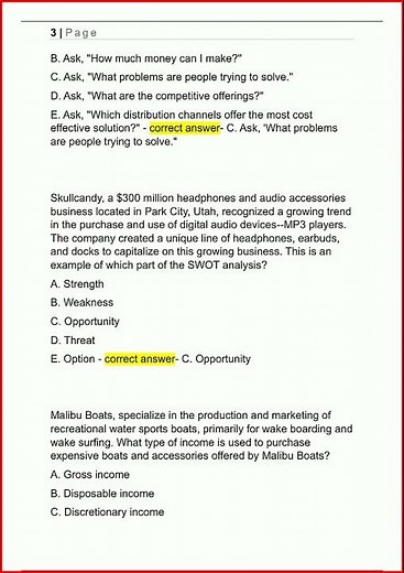 Mktg 201 Final Updated Actual Exam With Correct Solutions126 video