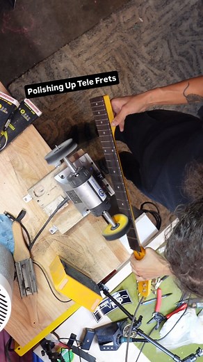 3K views · 84 reactions | The final, and most rewarding, step in fretwork. Got this neck all finished up and ready to go! I have the full video linked in my bio! #guitar #bass #fender #gibson #telecaster | Emerson N'Dea | Facebook